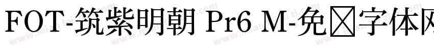 FOT-筑紫明朝 Pr6 M字体转换